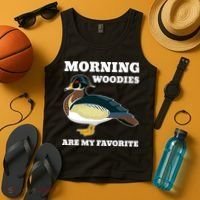 Morning Woody My Favorite Duck Hunting Funny Hunter Tank Top thumb 4