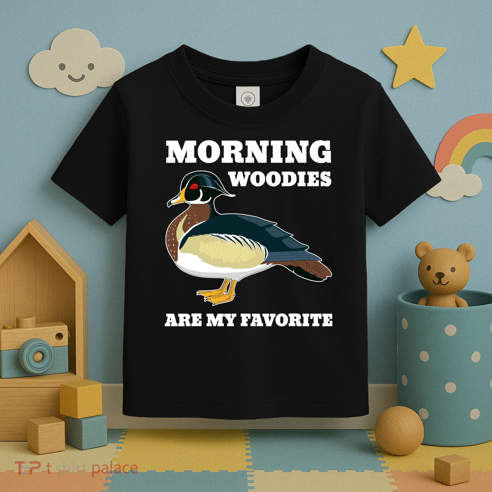 Morning Woody My Favorite Duck Hunting Funny Hunter Toddler T-Shirt