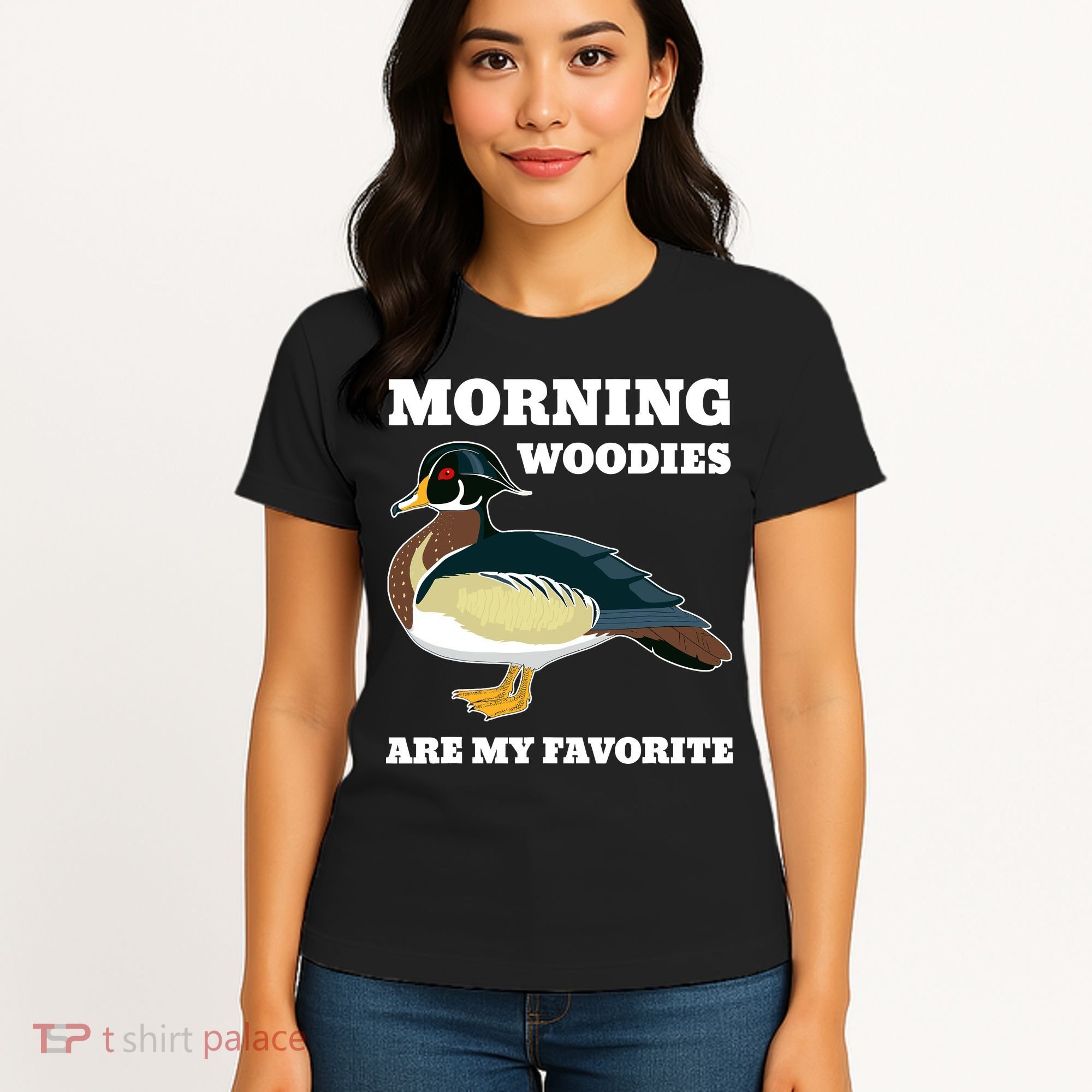 Morning Woody My Favorite Duck Hunting Funny Hunter Women's T-Shirt