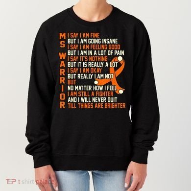 MS Warrior Multiple Sclerosis Awareness Graphic Women's Sweatshirt