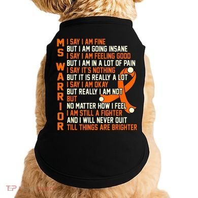 MS Warrior Multiple Sclerosis Awareness Graphic Doggie Tank
