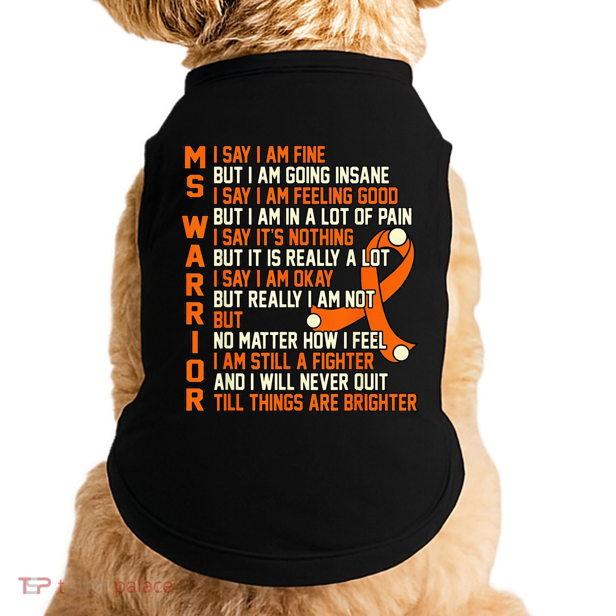 MS Warrior Multiple Sclerosis Awareness Graphic Doggie Tank
