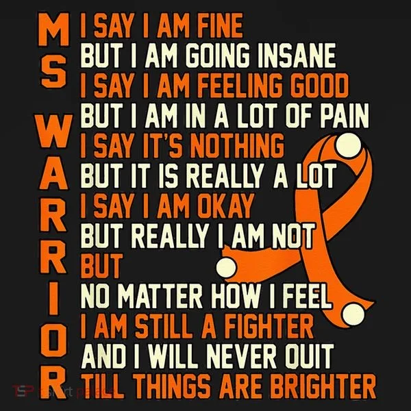 MS Warrior Multiple Sclerosis Awareness Graphic T-Shirt