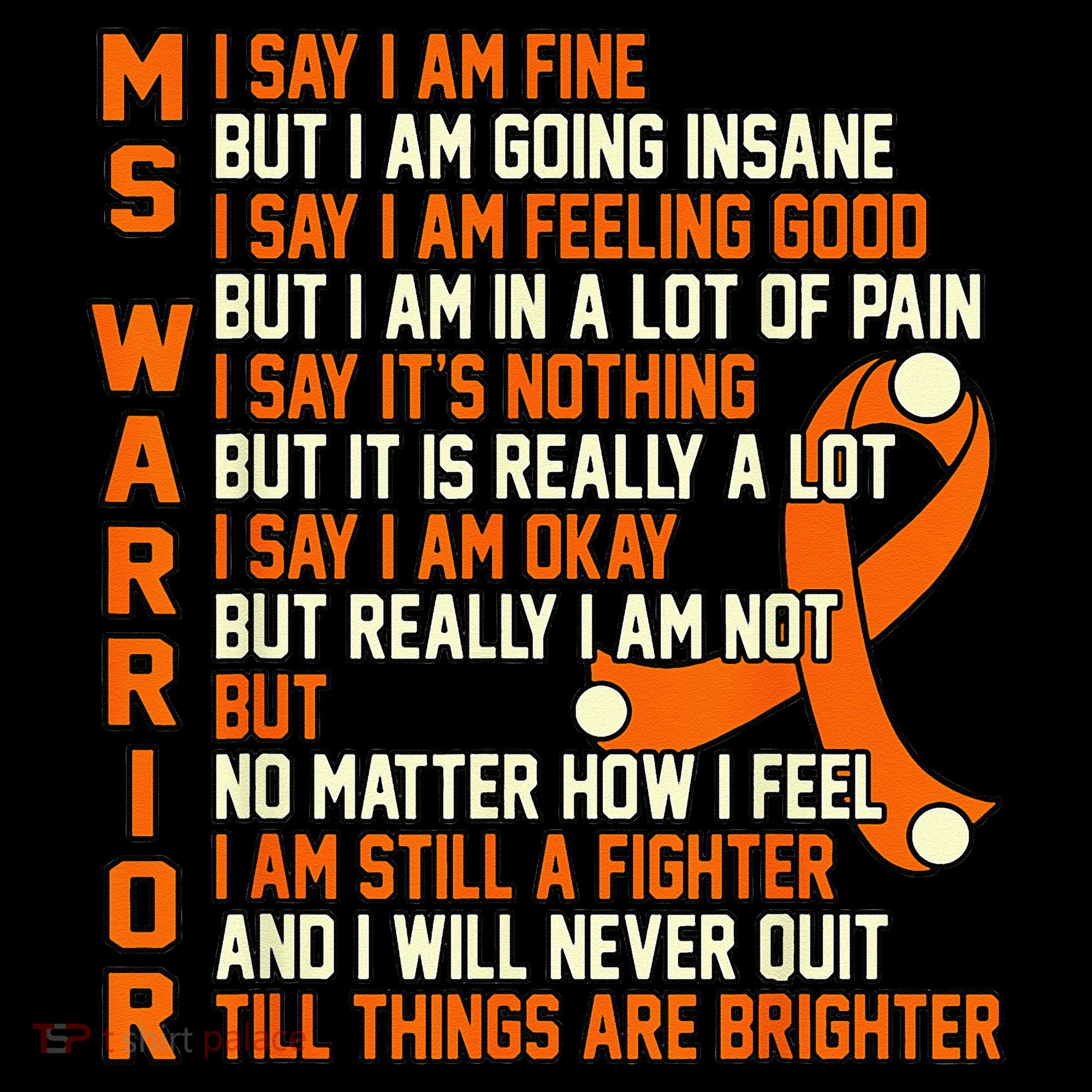 MS Warrior Multiple Sclerosis Awareness Graphic Button