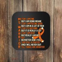 MS Warrior Multiple Sclerosis Awareness Graphic Coaster thumb 0