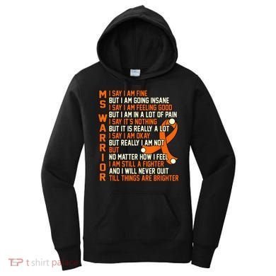 MS Warrior Multiple Sclerosis Awareness Graphic Women's Hoodie