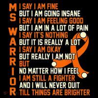 MS Warrior Multiple Sclerosis Awareness Graphic Women's Hoodie thumb 2