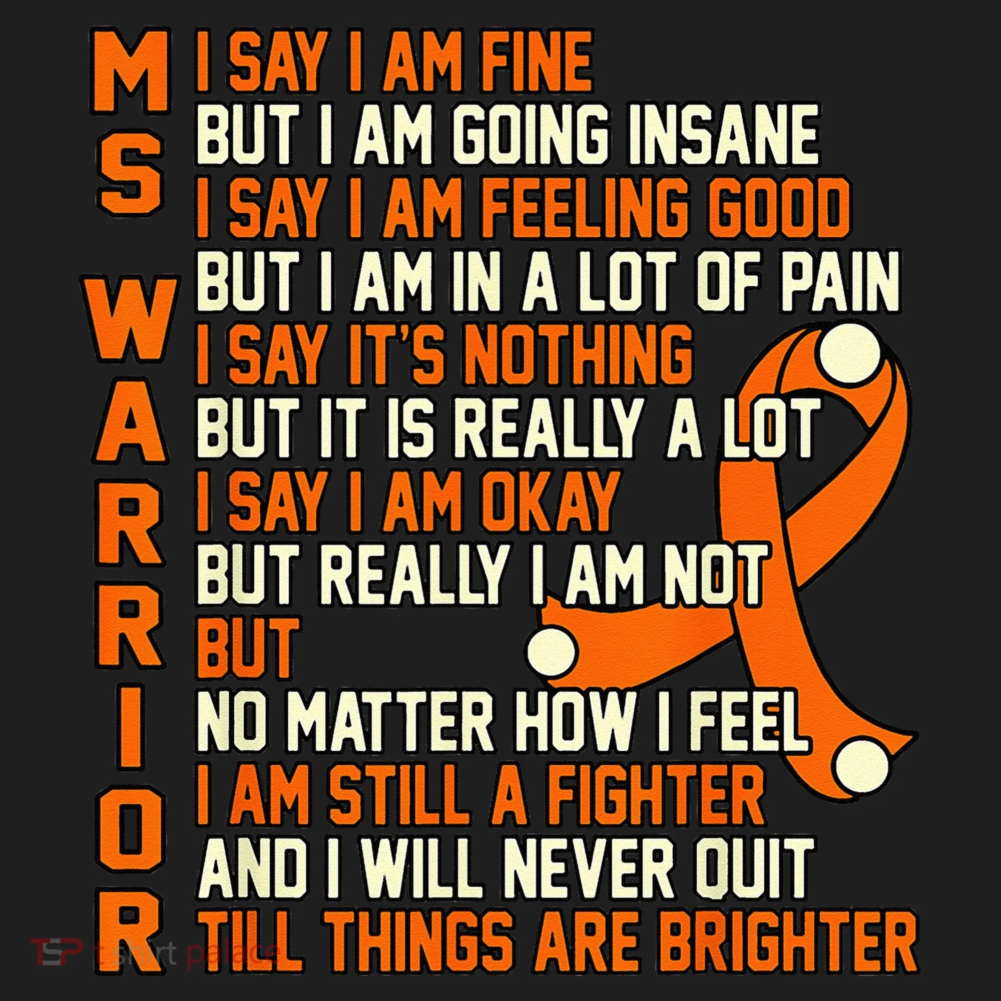 MS Warrior Multiple Sclerosis Awareness Graphic Tumbler