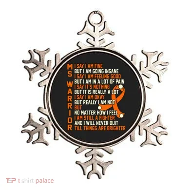 MS Warrior Multiple Sclerosis Awareness Graphic Ornament