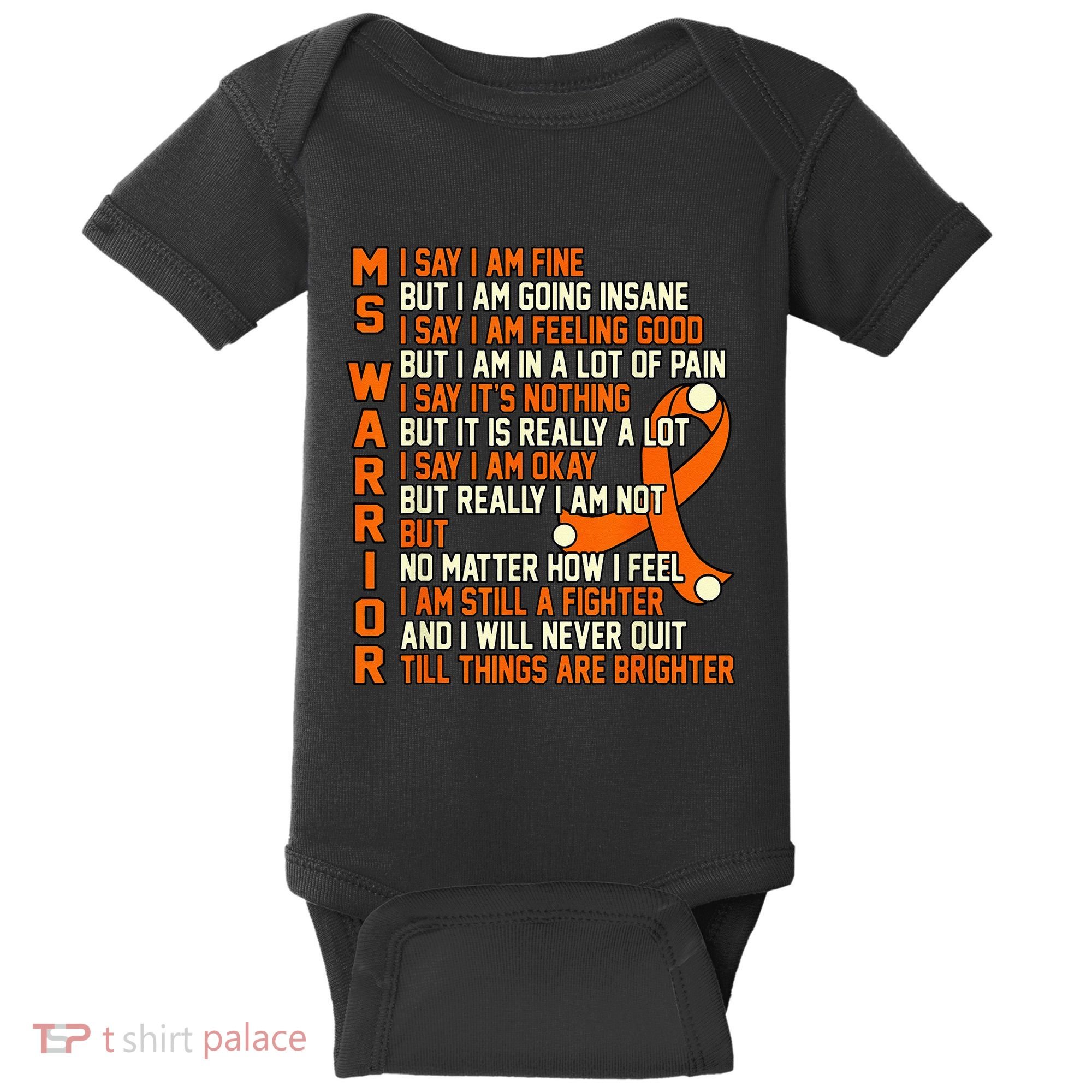 MS Warrior Multiple Sclerosis Awareness Graphic Baby Bodysuit