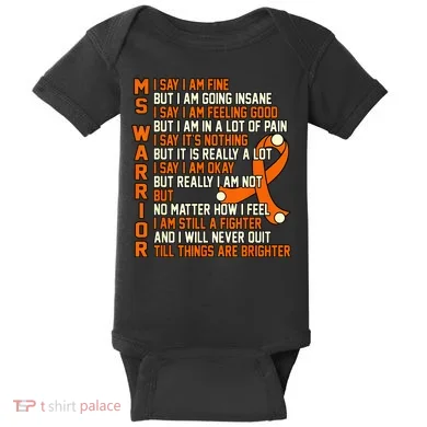 MS Warrior Multiple Sclerosis Awareness Graphic Baby Bodysuit