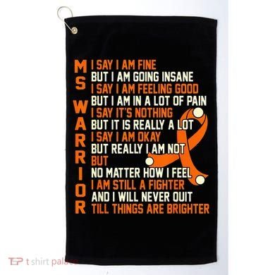 MS Warrior Multiple Sclerosis Awareness Graphic Golf Towel