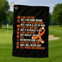 MS Warrior Multiple Sclerosis Awareness Graphic Golf Towel thumb 1