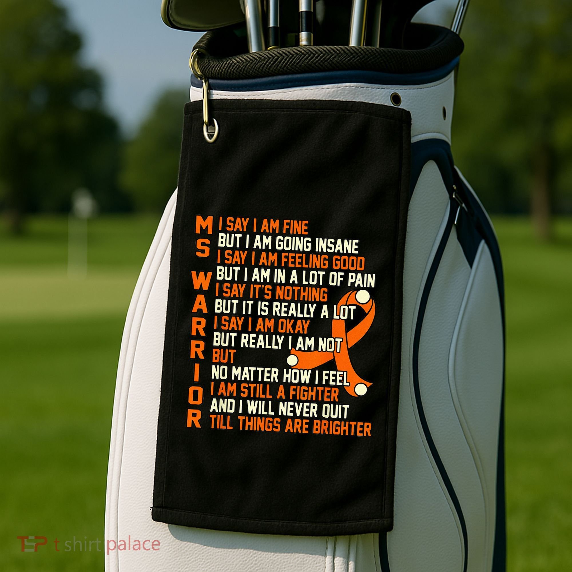 MS Warrior Multiple Sclerosis Awareness Graphic Golf Towel