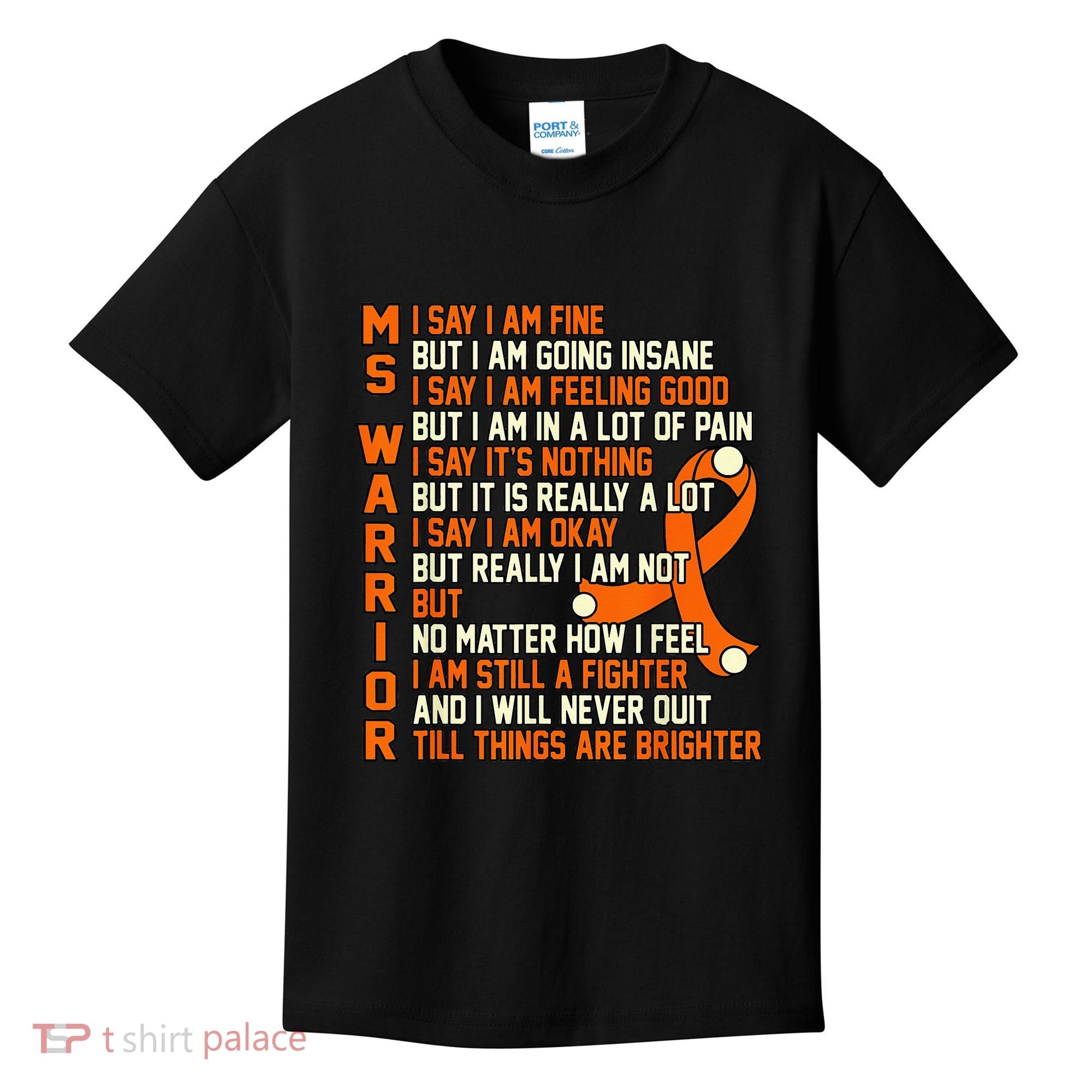 MS Warrior Multiple Sclerosis Awareness Graphic Kids T-Shirt