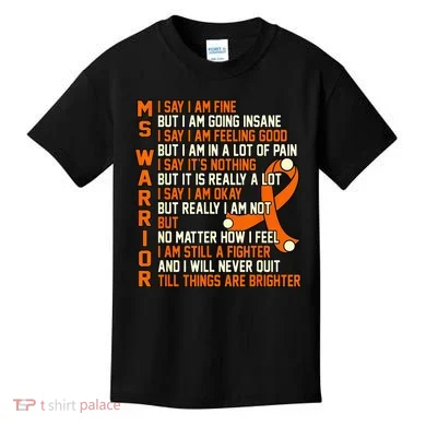 MS Warrior Multiple Sclerosis Awareness Graphic Kids T-Shirt