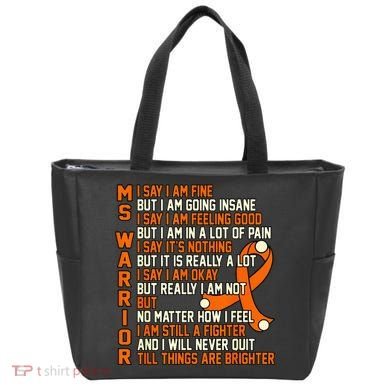 MS Warrior Multiple Sclerosis Awareness Graphic Tote Bag