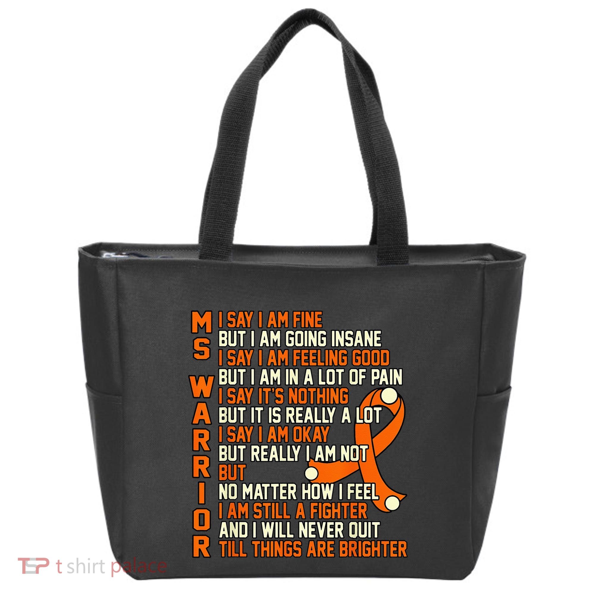 MS Warrior Multiple Sclerosis Awareness Graphic Tote Bag