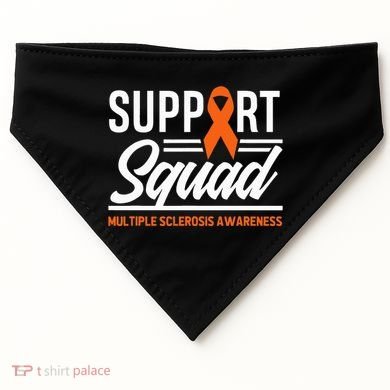 Ms Warrior Ms Support Squad Multiple Sclerosis Awareness USA-Made Doggie Bandana