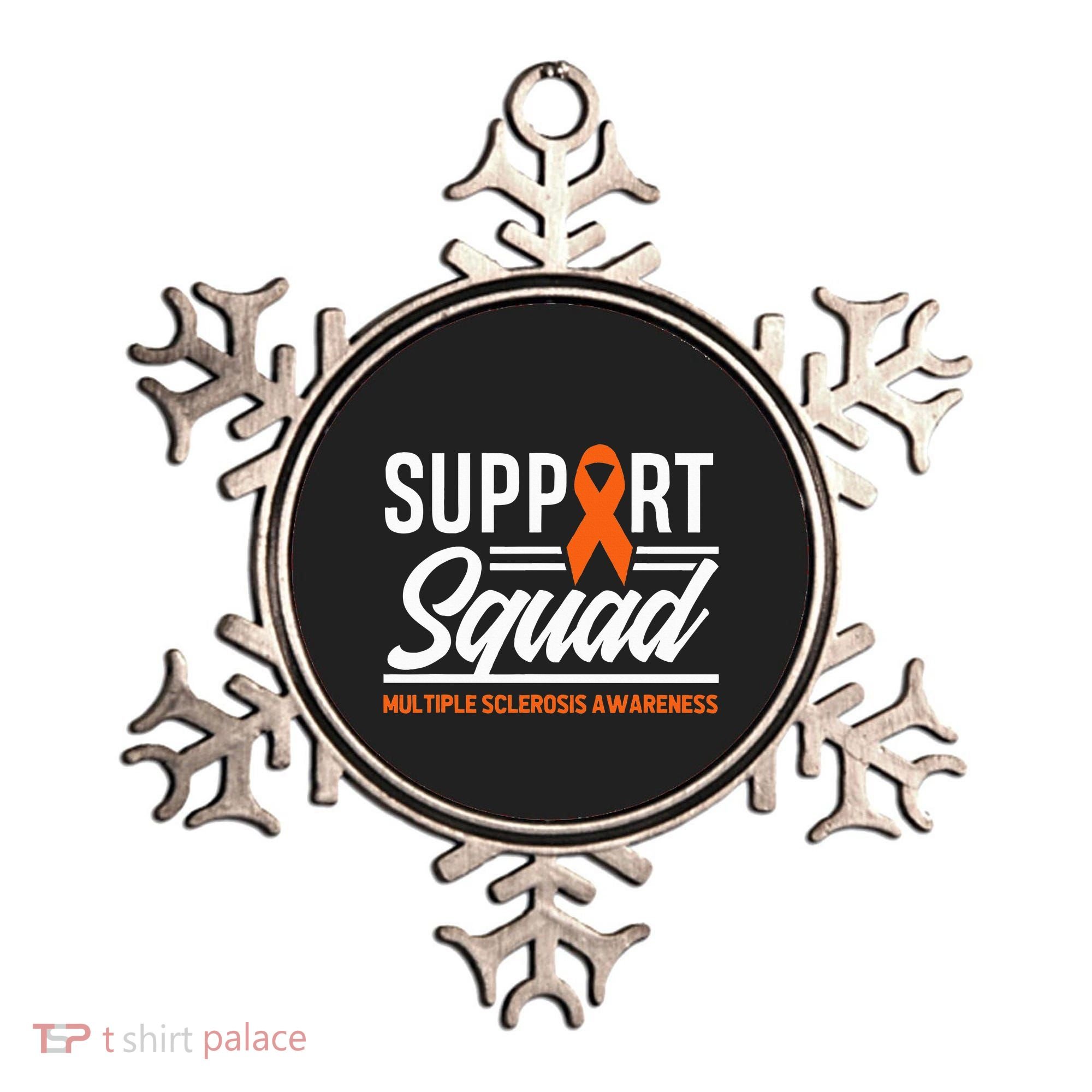 Ms Warrior Ms Support Squad Multiple Sclerosis Awareness Ornament