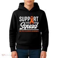 Ms Warrior Ms Support Squad Multiple Sclerosis Awareness Kids Hoodie thumb 4