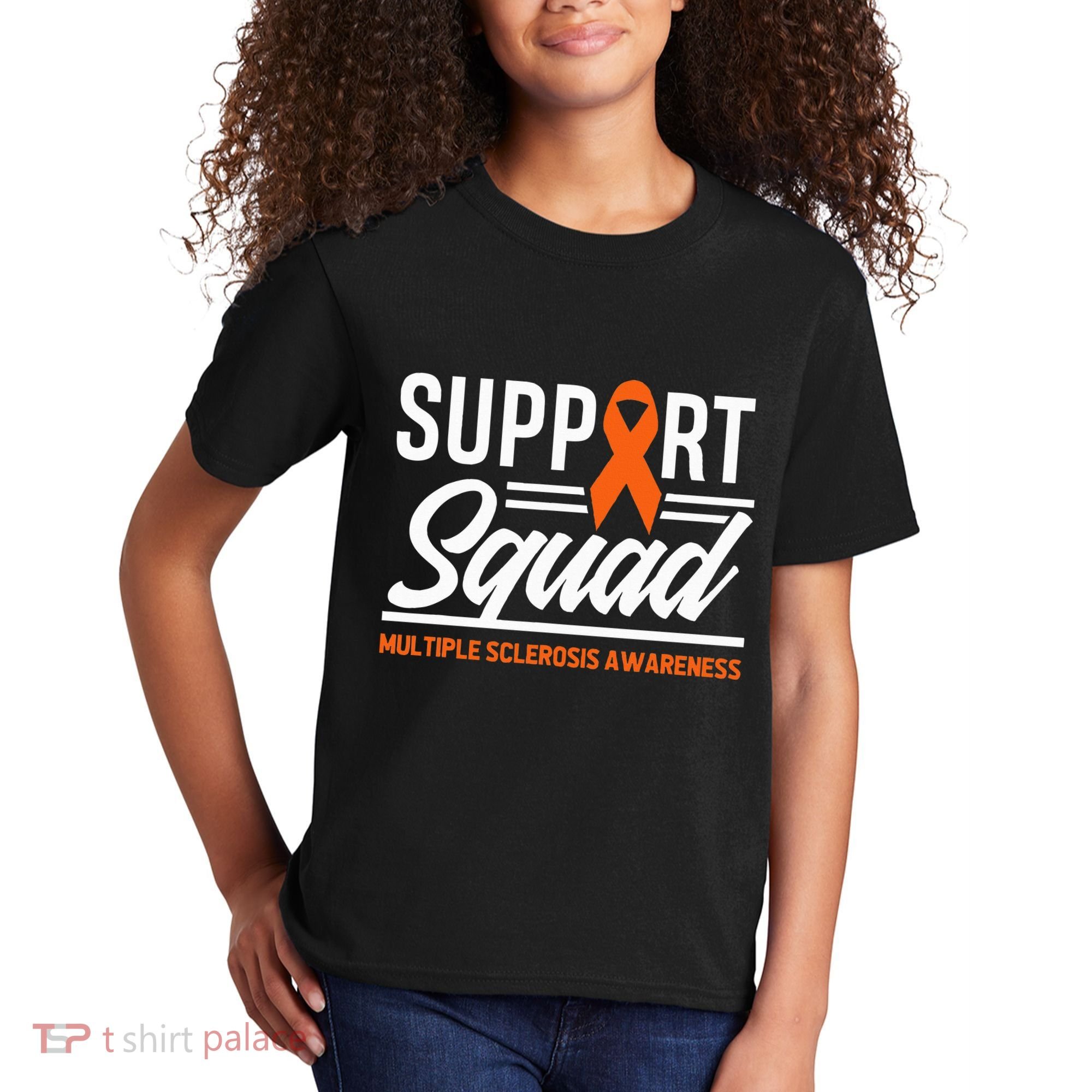 Ms Warrior Ms Support Squad Multiple Sclerosis Awareness Kids T-Shirt