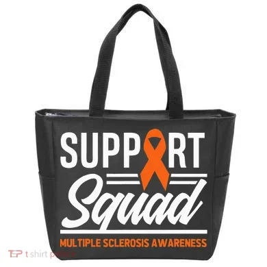 Ms Warrior Ms Support Squad Multiple Sclerosis Awareness Tote Bag