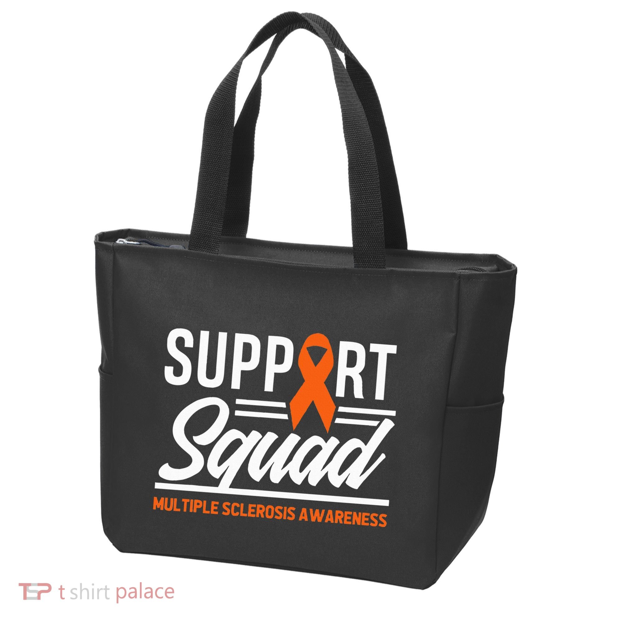 Ms Warrior Ms Support Squad Multiple Sclerosis Awareness Tote Bag