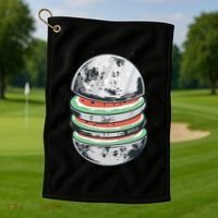 Moon Watermelon Golf Towel thumb 1