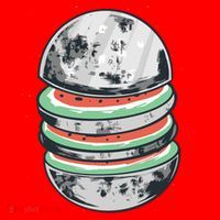 Moon Watermelon Santa Hat thumb 1