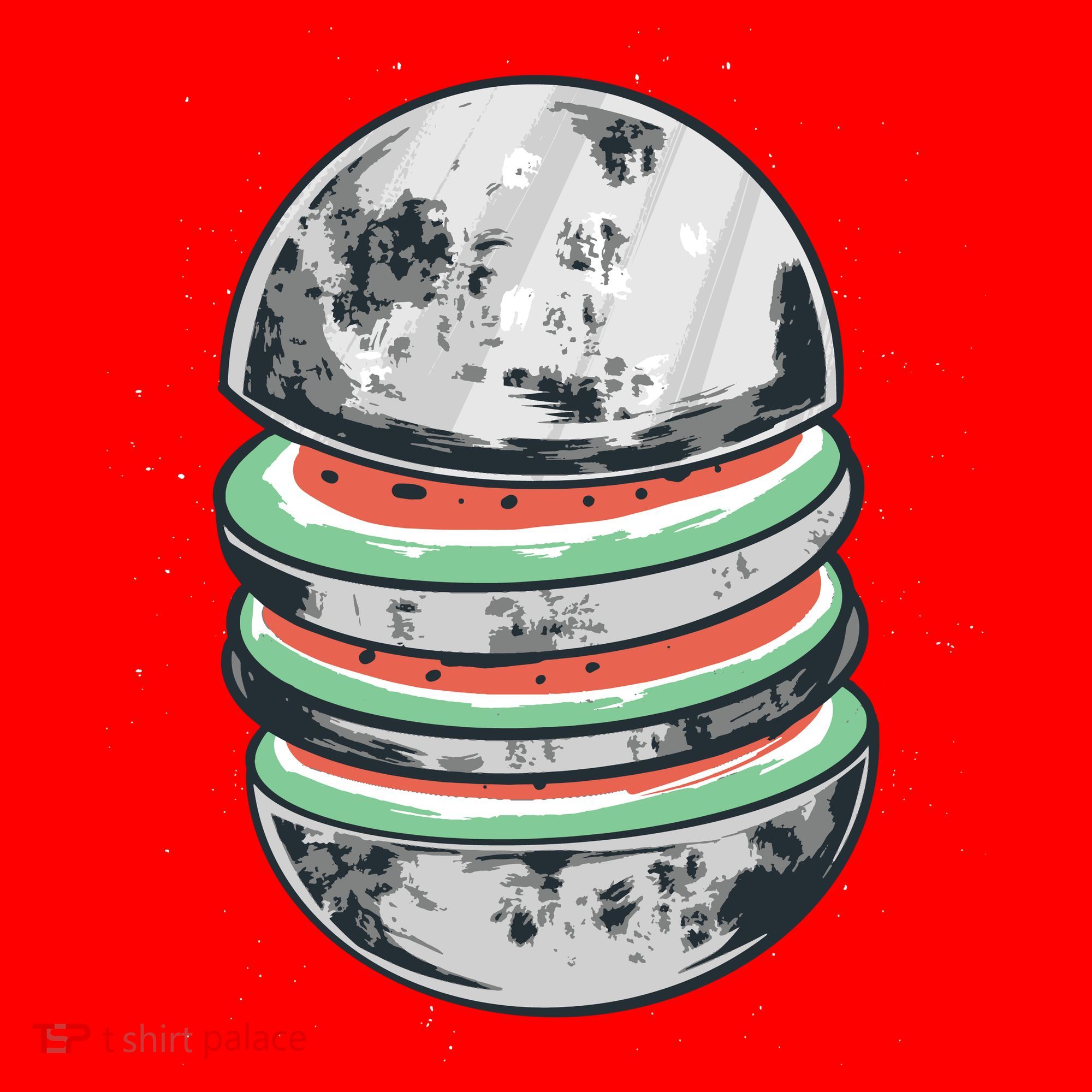 Moon Watermelon Santa Hat