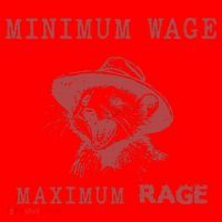 Minimum Wage Maximum Rage Funny Opossums Raccoon Lovers Santa Hat thumb 1