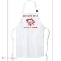 Minimum Wage Maximum Rage Funny Opossums Raccoon Lovers Apron thumb 0