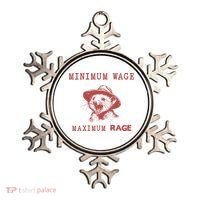 Minimum Wage Maximum Rage Funny Opossums Raccoon Lovers Ornament thumb 0