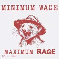 Minimum Wage Maximum Rage Funny Opossums Raccoon Lovers Women's Tank Top thumb 5
