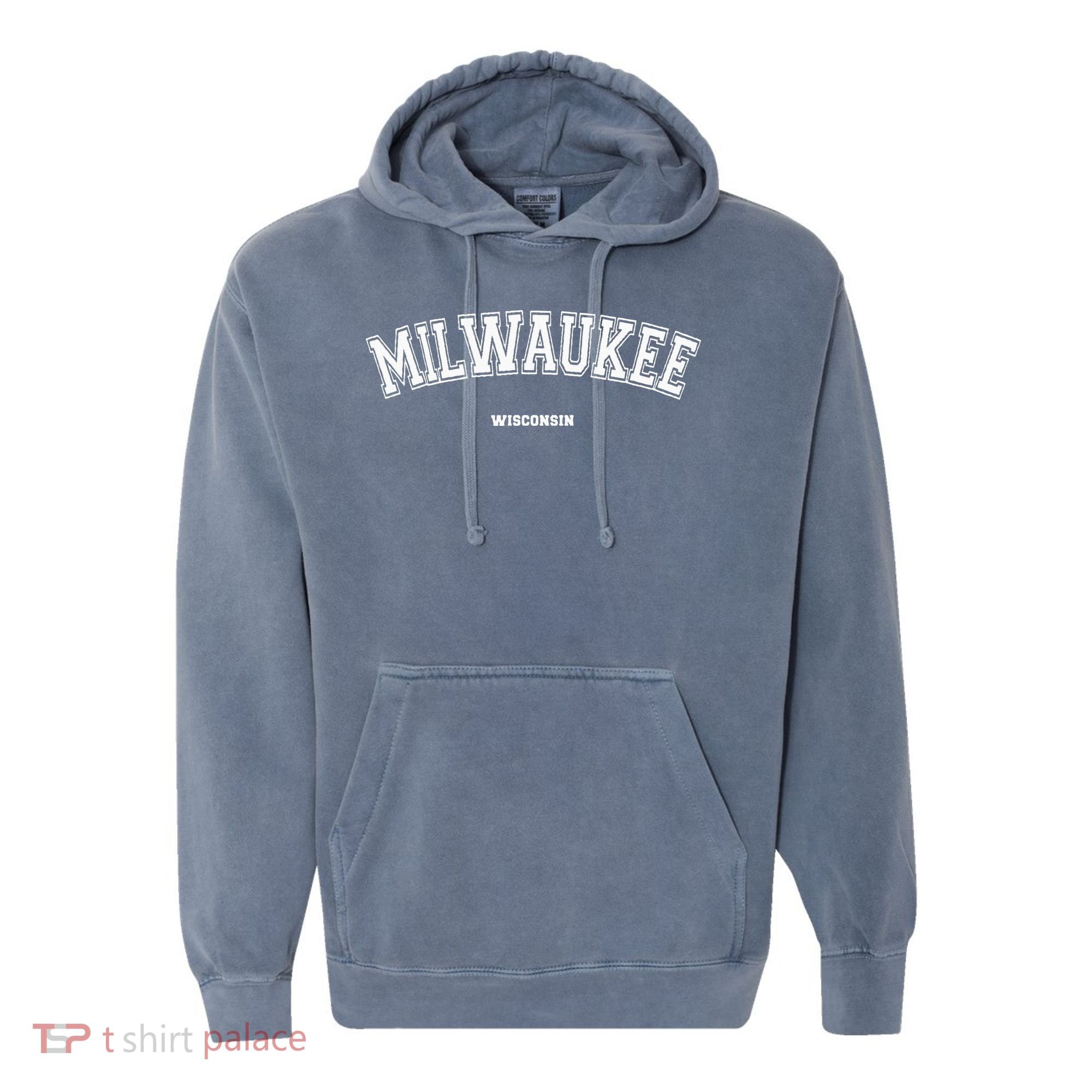 Milwaukee Wisconsin Comfort Colors Garment-Dyed Hooded Sweatshirt
