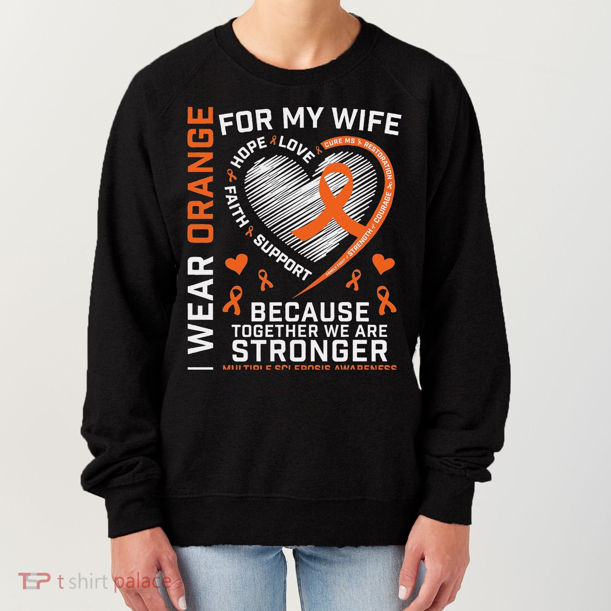 Ms Wife Multiple Sclerosis Ms Awareness Women's Sweatshirt