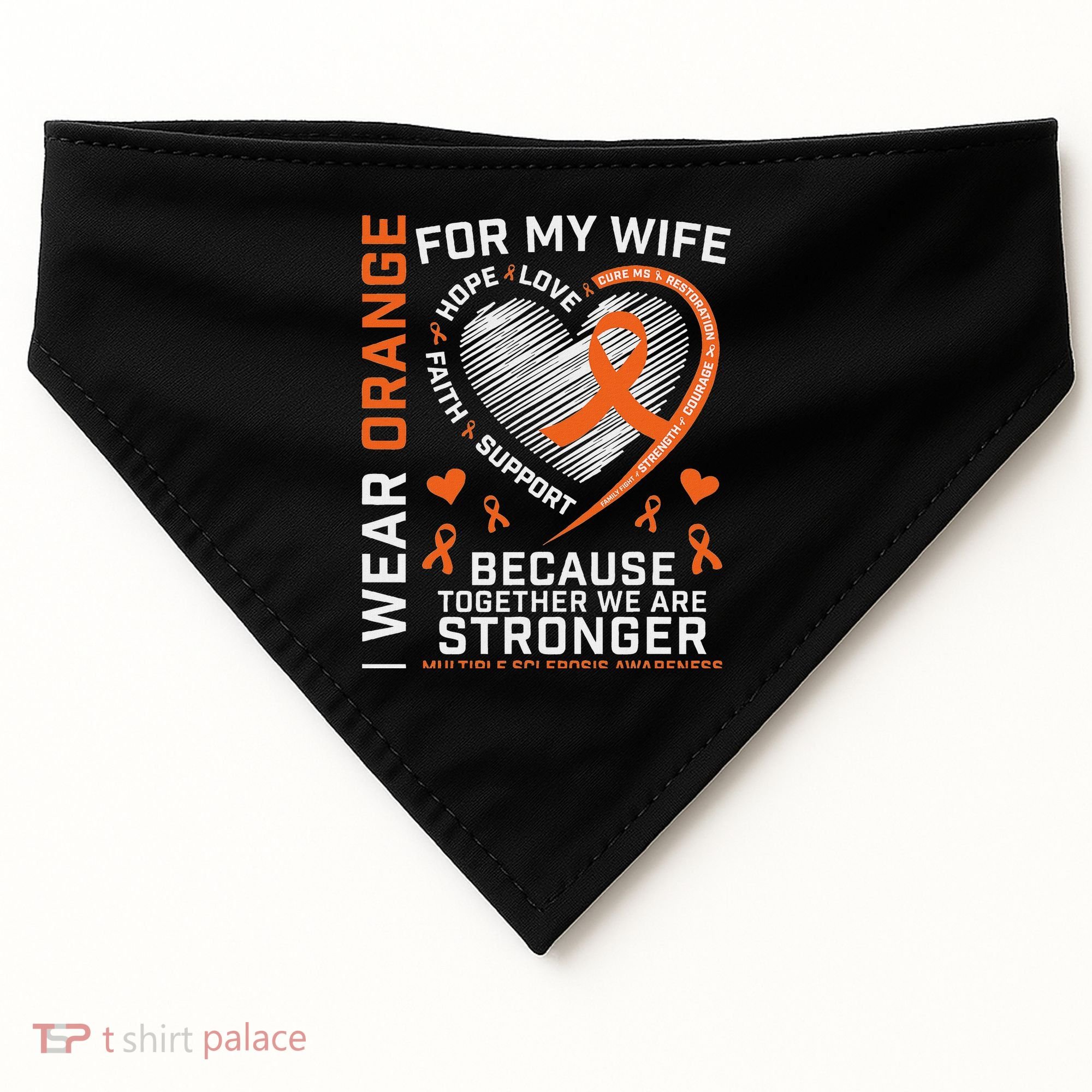 Ms Wife Multiple Sclerosis Ms Awareness USA-Made Doggie Bandana