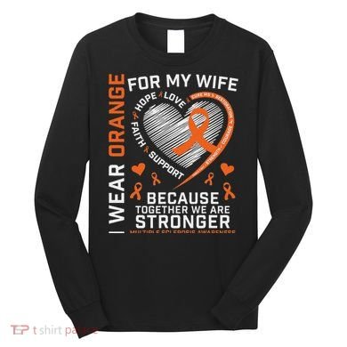 Ms Wife Multiple Sclerosis Ms Awareness Long Sleeve Shirt