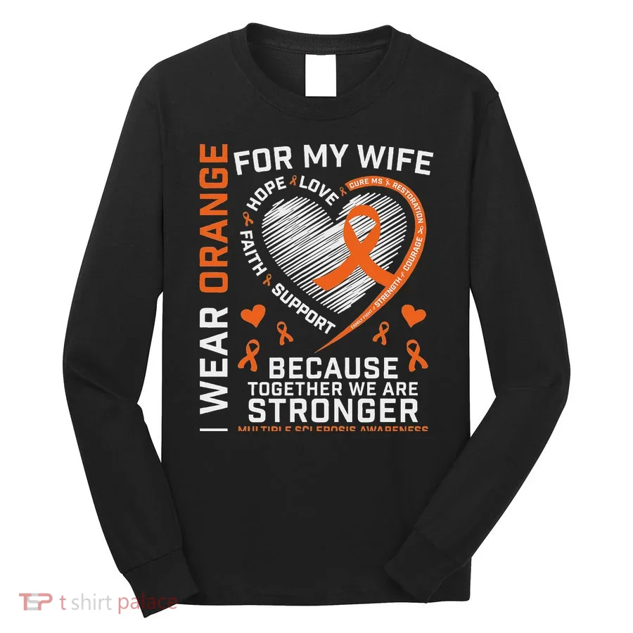 Ms Wife Multiple Sclerosis Ms Awareness Long Sleeve Shirt