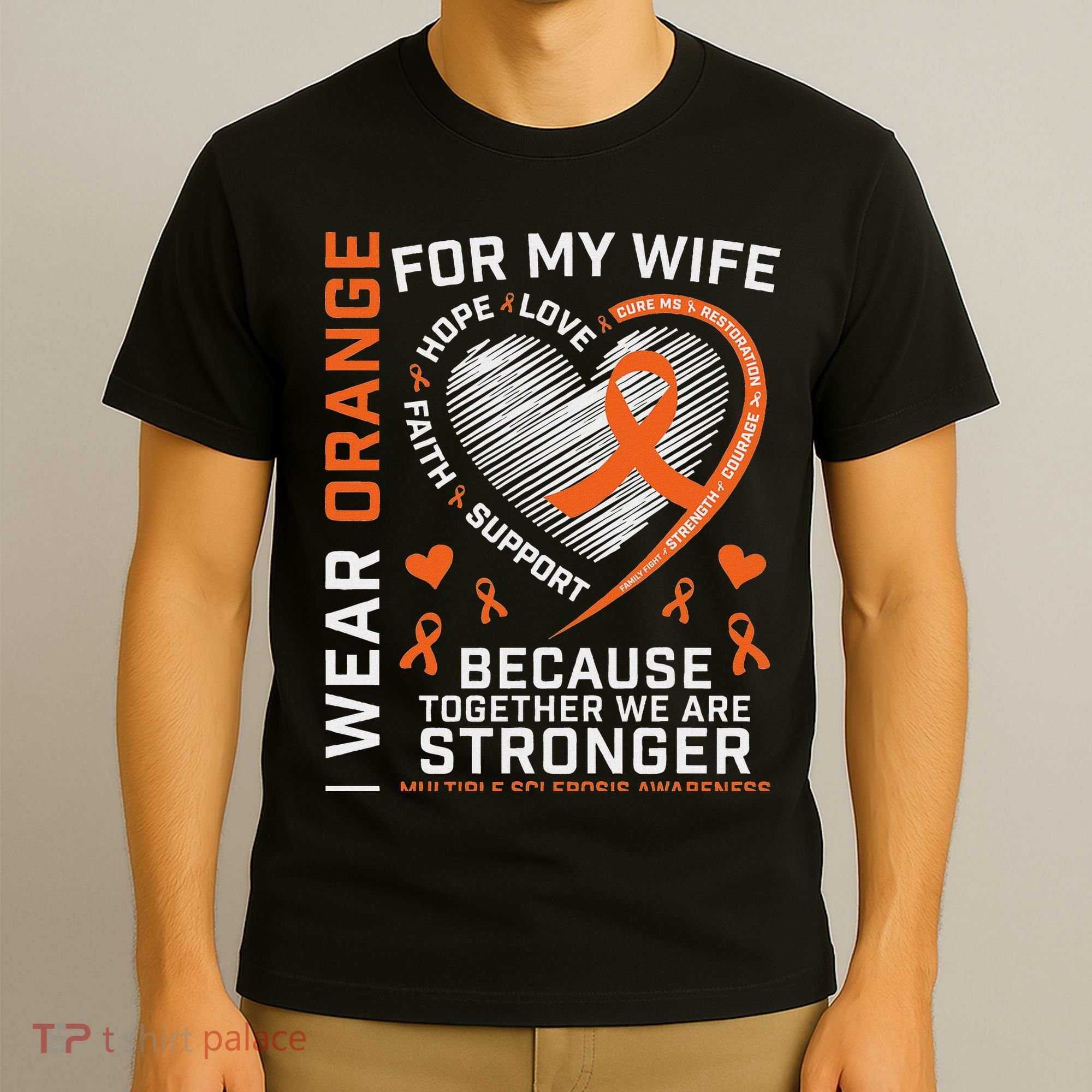 Ms Wife Multiple Sclerosis Ms Awareness T-Shirt