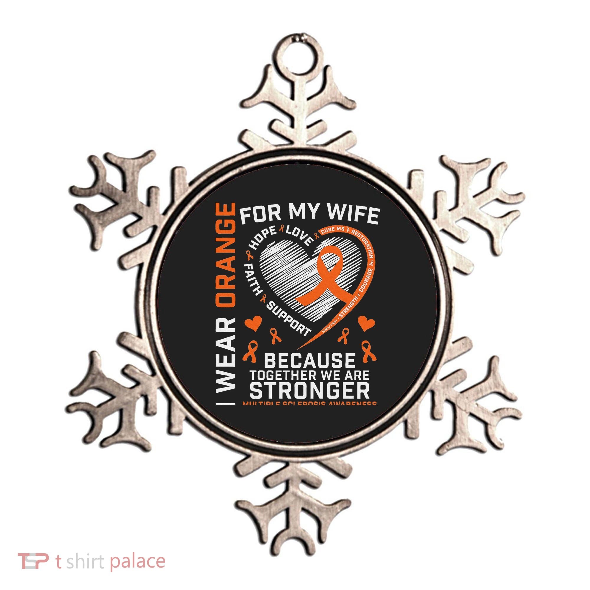 Ms Wife Multiple Sclerosis Ms Awareness Ornament