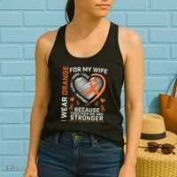 Ms Wife Multiple Sclerosis Ms Awareness Women's Tank Top thumb 2