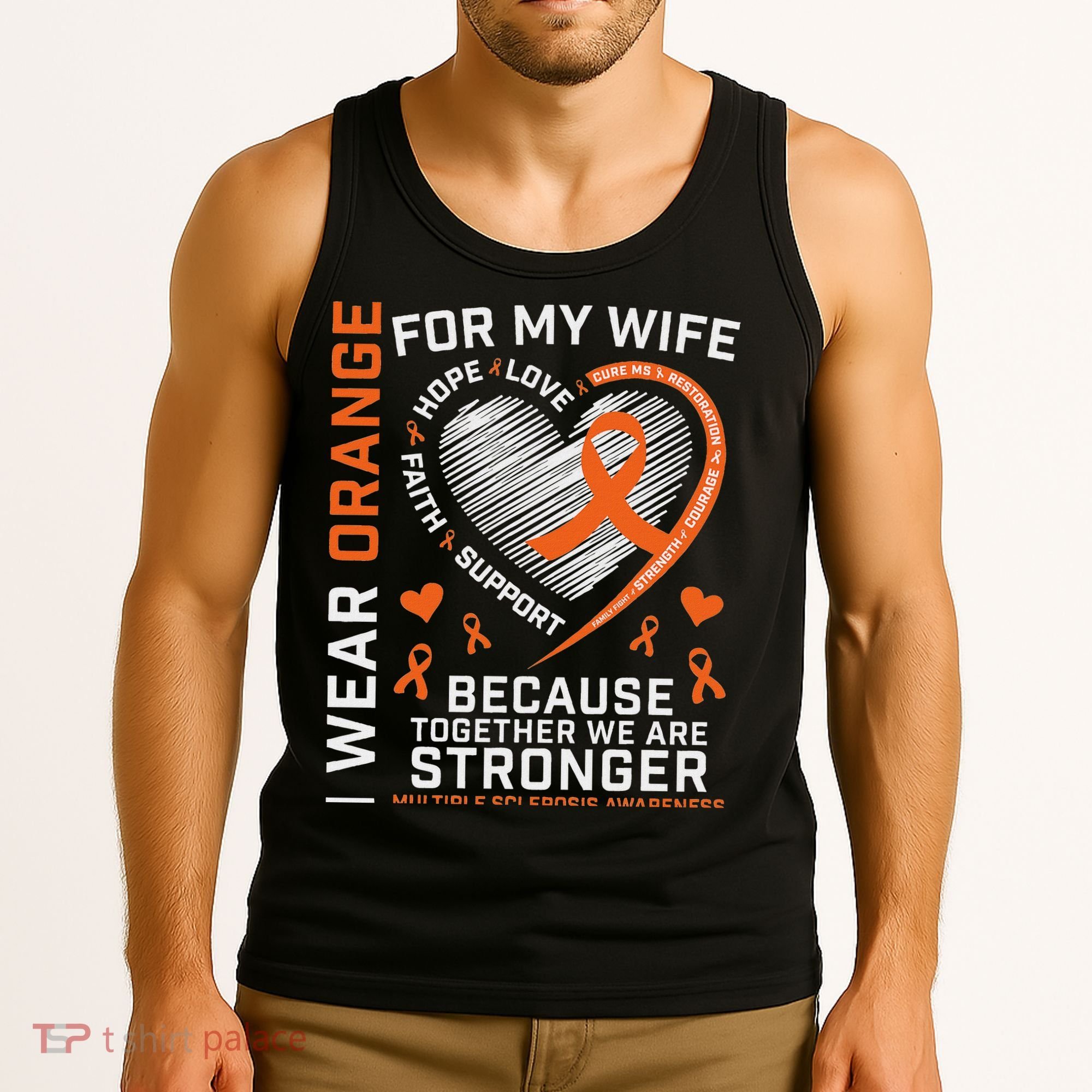 Ms Wife Multiple Sclerosis Ms Awareness Tank Top