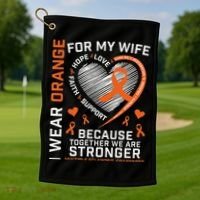 Ms Wife Multiple Sclerosis Ms Awareness Golf Towel thumb 1
