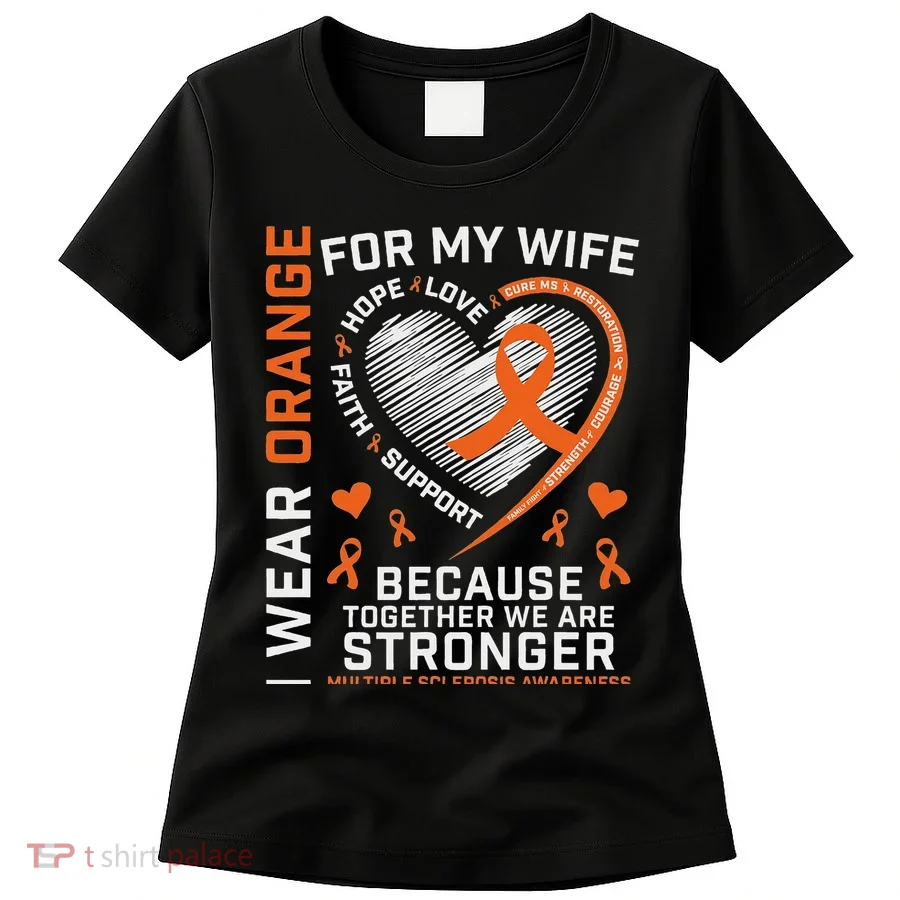 Ms Wife Multiple Sclerosis Ms Awareness Women's T-Shirt