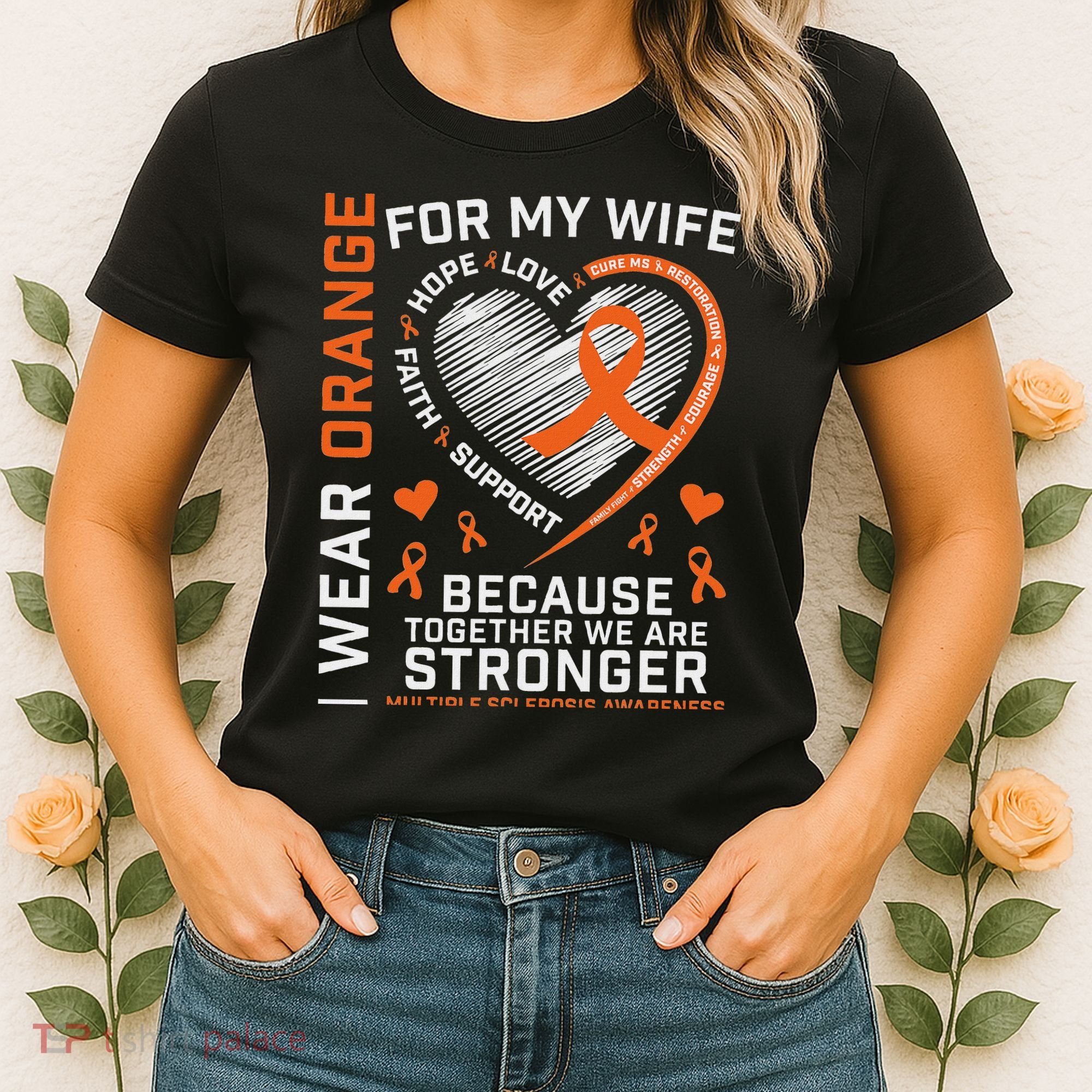 Ms Wife Multiple Sclerosis Ms Awareness Women's T-Shirt