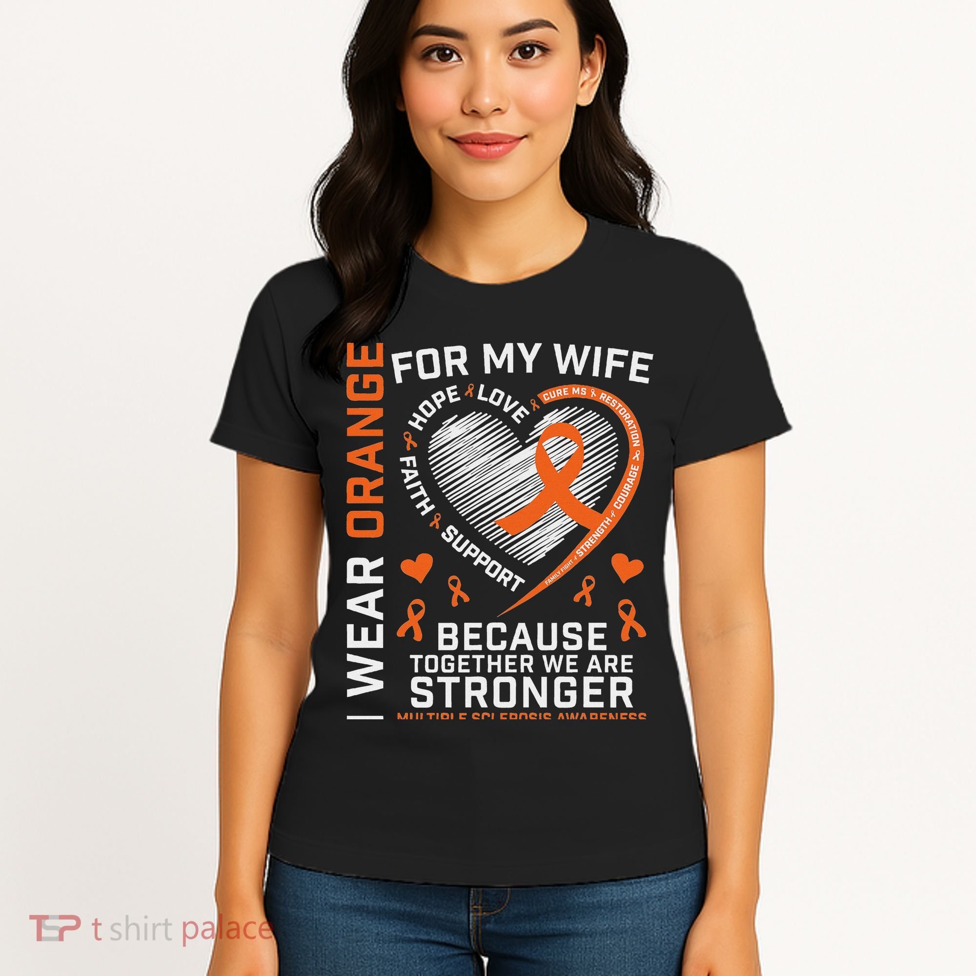 Ms Wife Multiple Sclerosis Ms Awareness Women's T-Shirt