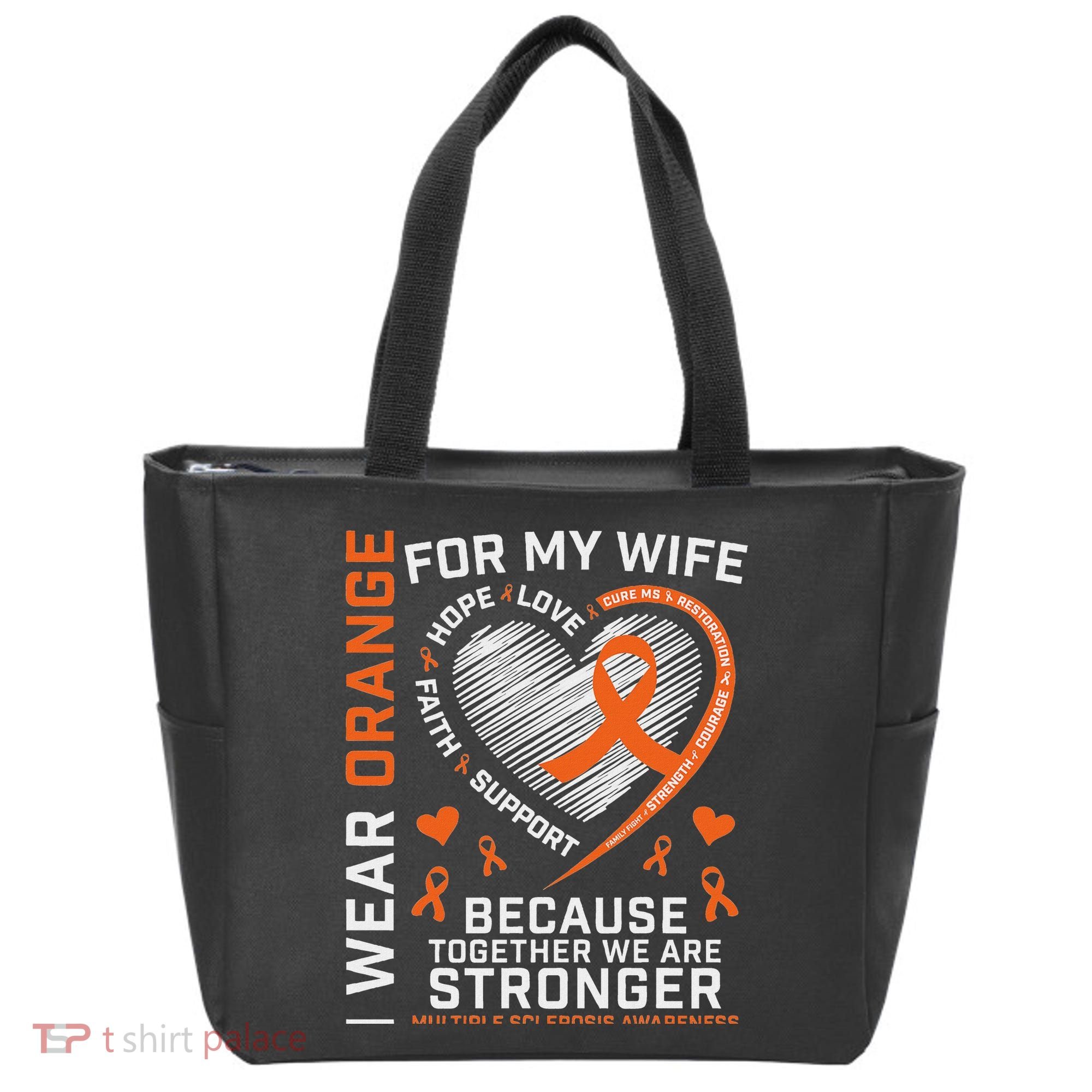 Ms Wife Multiple Sclerosis Ms Awareness Tote Bag
