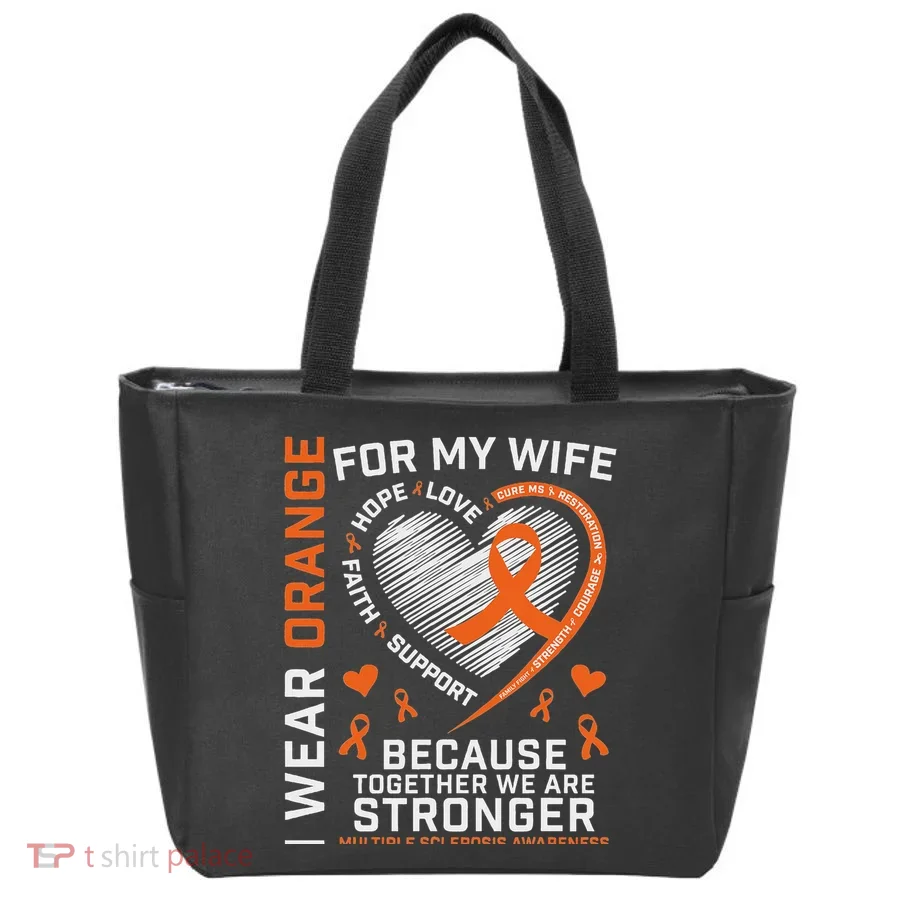 Ms Wife Multiple Sclerosis Ms Awareness Tote Bag